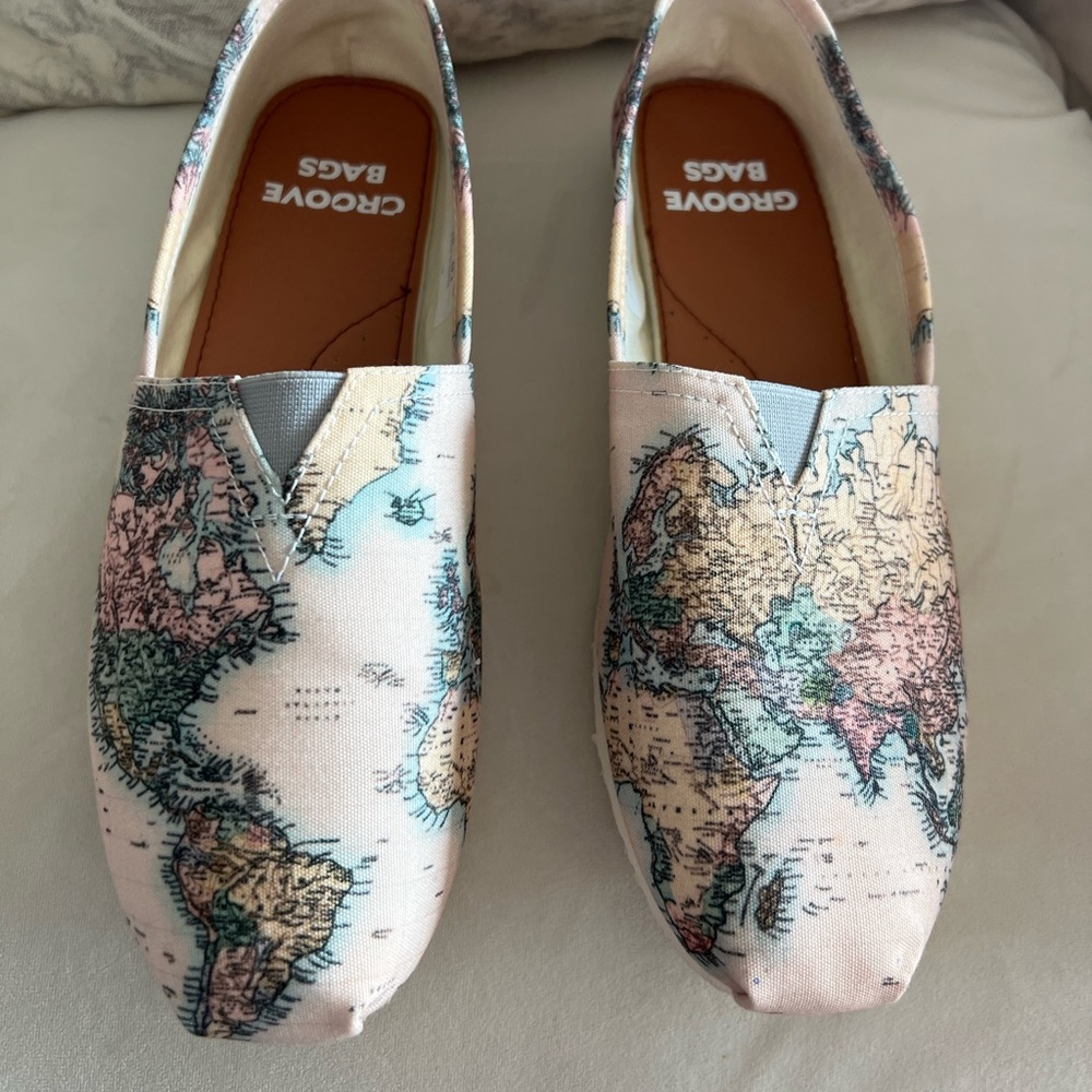 Groove Bags Globe World Map themed shoes